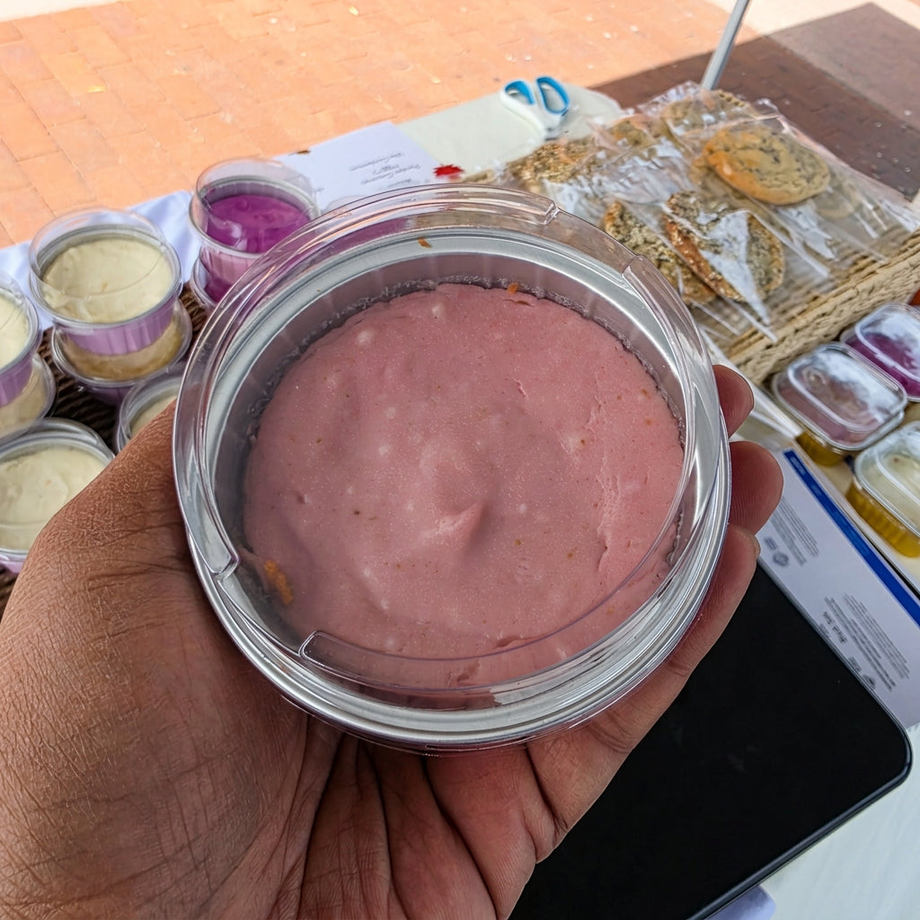 Hibiscus Chaat Masala Mini Cheesecake