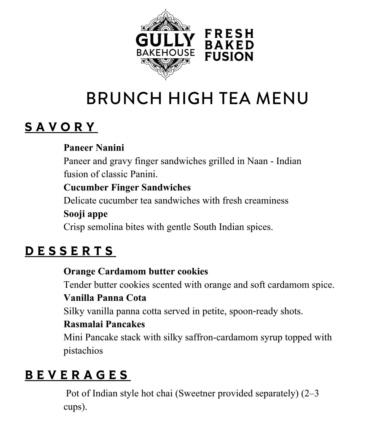 Summer High Tea Brunch (June 20th, 2026, 11AM - 1PM)