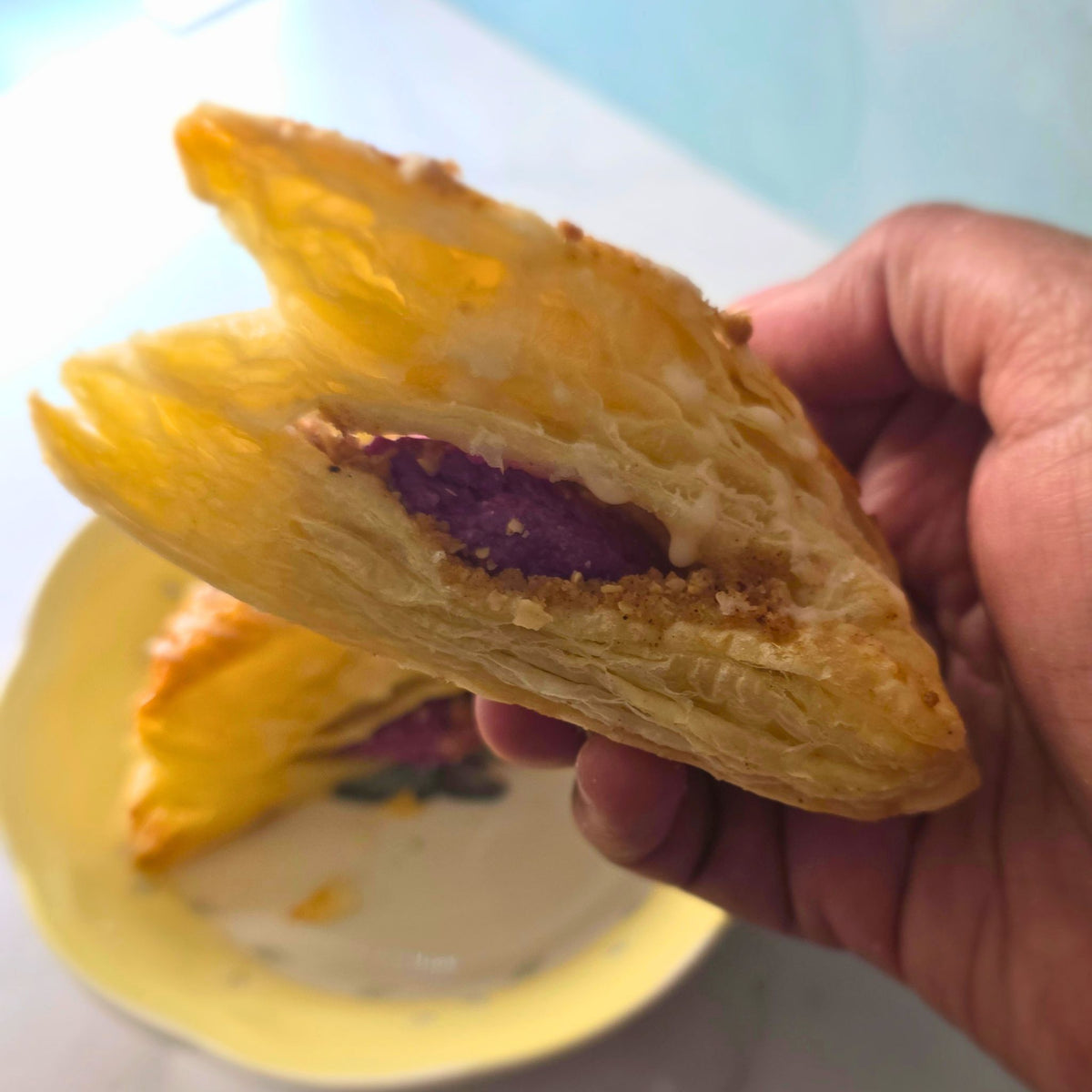 Ube Chai Crumble Turnover