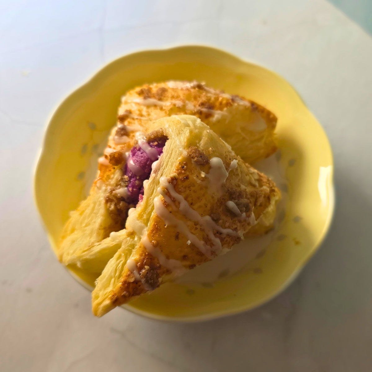 Ube Chai Crumble Turnover